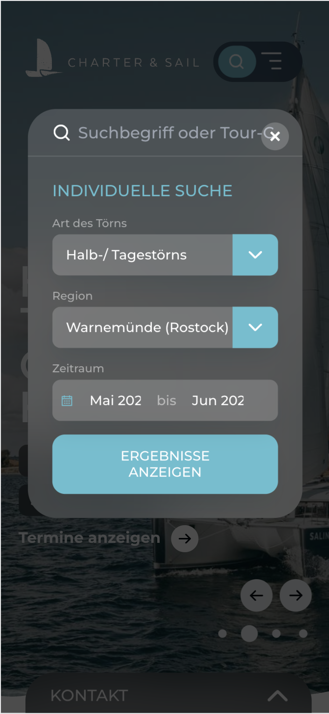 Beispiele Website Tourbuchung / Creative Studio funkhaus für Websites & Branding / UI & UX Design