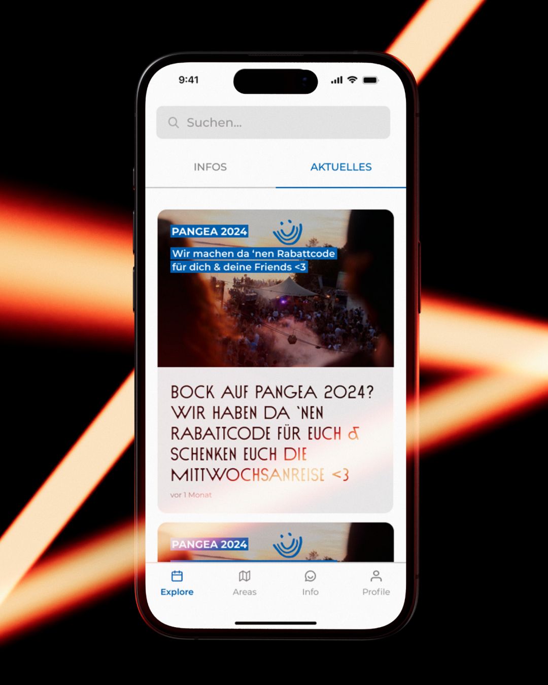 Mockup Design by funkhaus aus Rostock, Agentur für Marken und moderne Websites / Case Study About You Pangea Festival App & Website Projekt