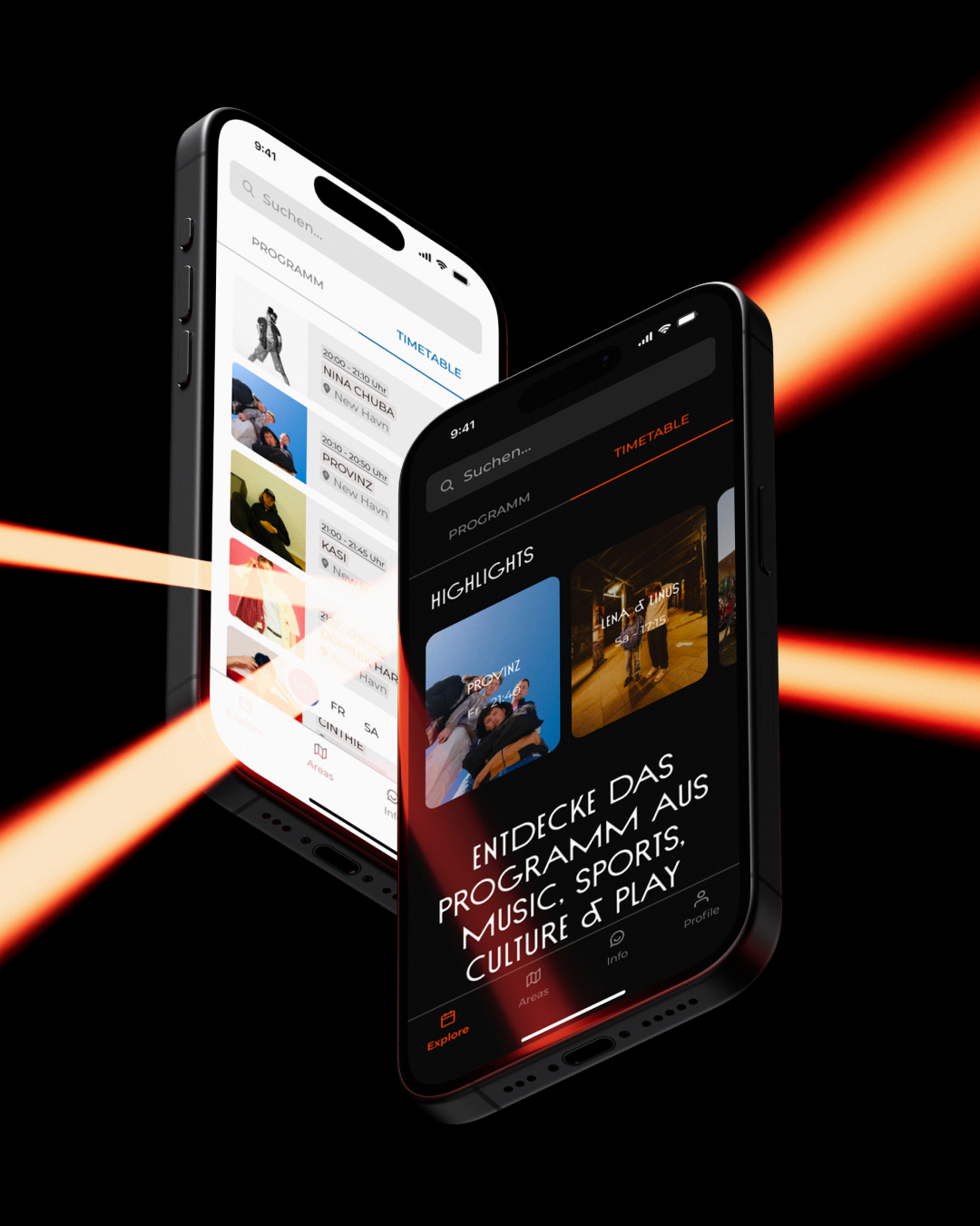 Mockup Design by funkhaus aus Rostock, Agentur für Marken und moderne Websites / Case Study About You Pangea Festival App & Website Projekt