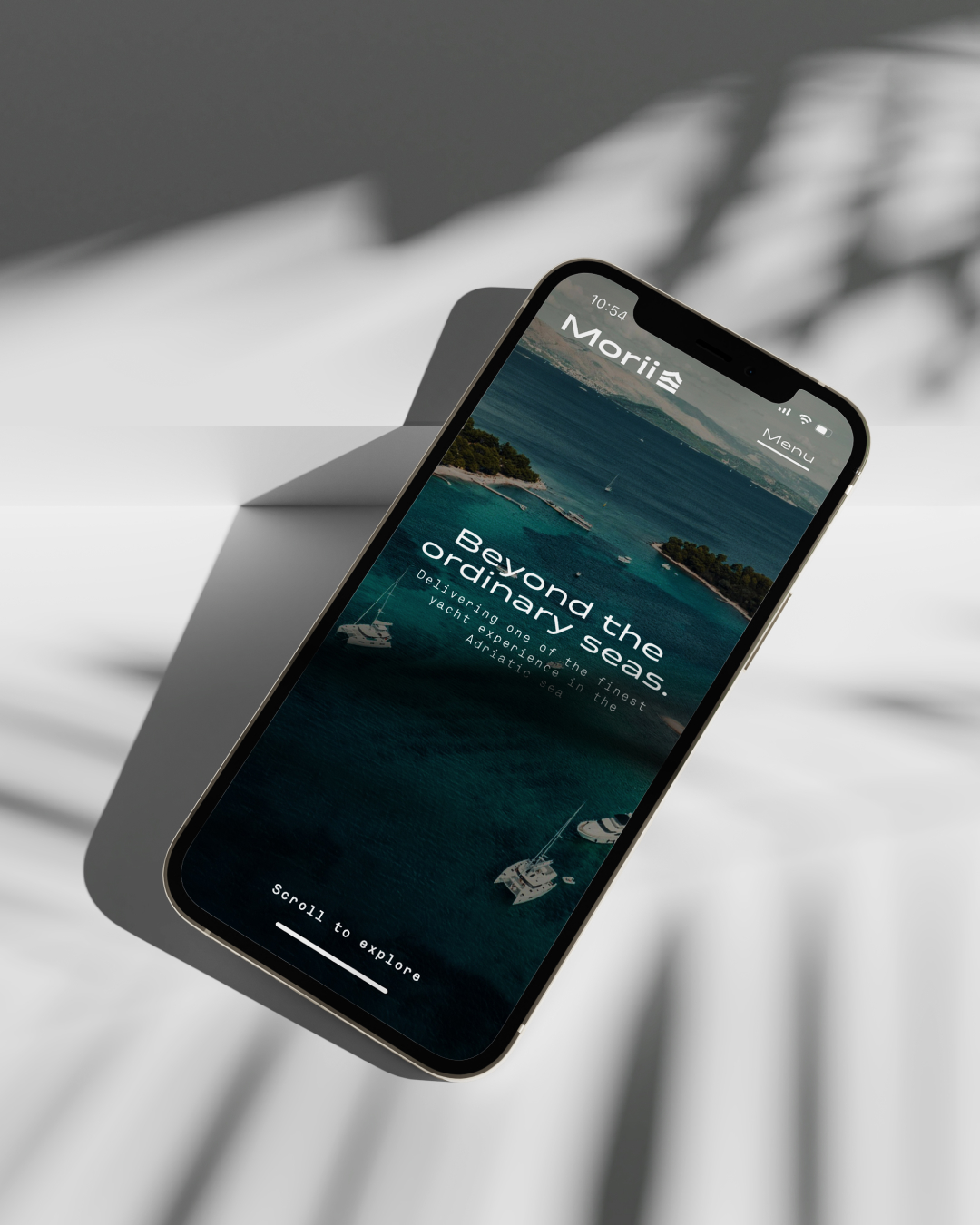 Website Mockup for a travel website for a sailing company in Croatia - Morii