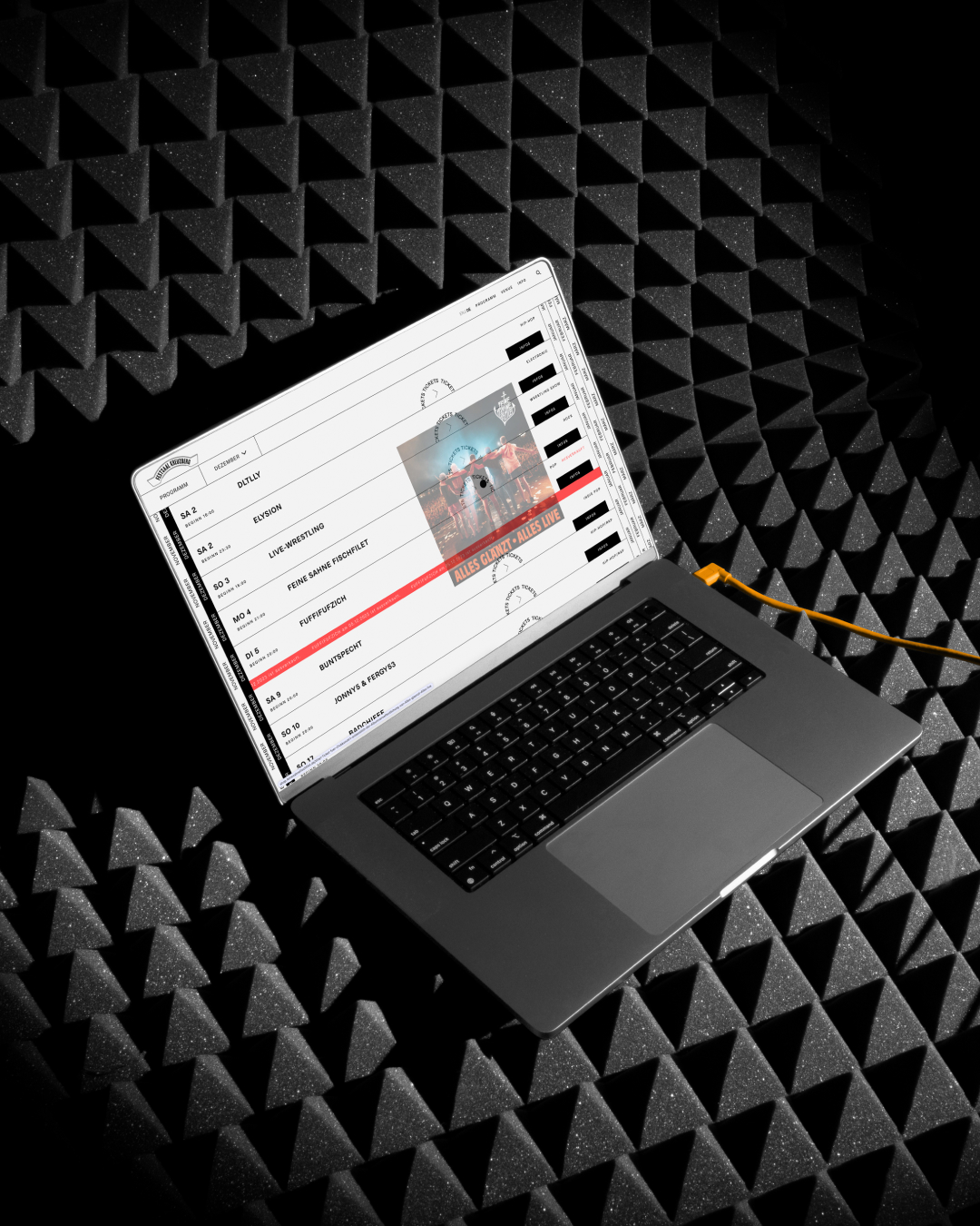 Mockup Design einer Website by funkhaus aus Rostock, Agentur für Marken und moderne Websites / Case Study Festsaal Kreuzberg